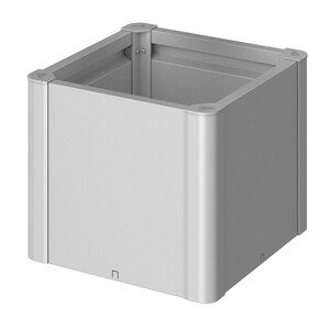 Belvedere Pflanzbeet mini Größe 50 metallic silber Biohort