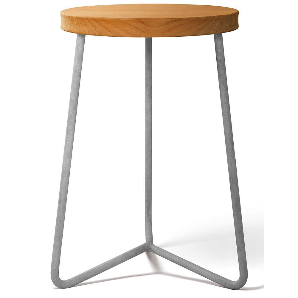 Palette V1 45 Unbehandeltes Teakholz / Feuerverzinkter Rahmen