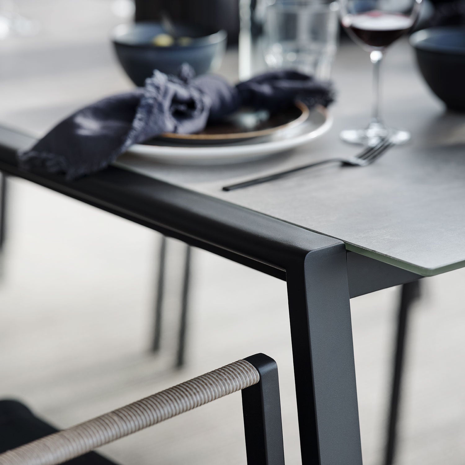 Lyra Esstisch 100x220 cm mit Glas