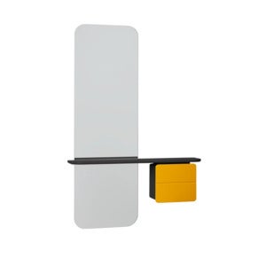 One More Look Spiegel Schwarze Eiche Nuance Orange