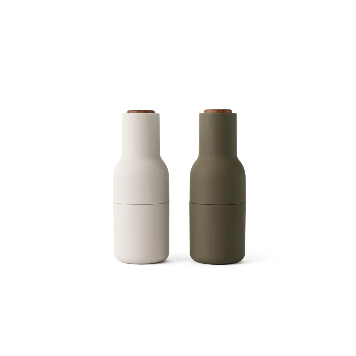 Audo Cph, Bottle Grinder 2er-Pack Large - Jagdgrün, Beige / Walnuss