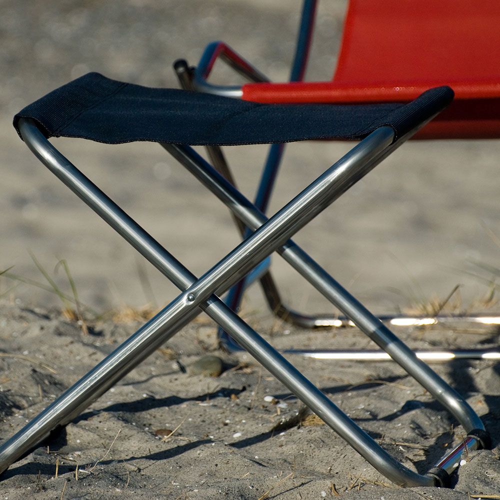 Chico Fußhocker grau Aluminium/Textil