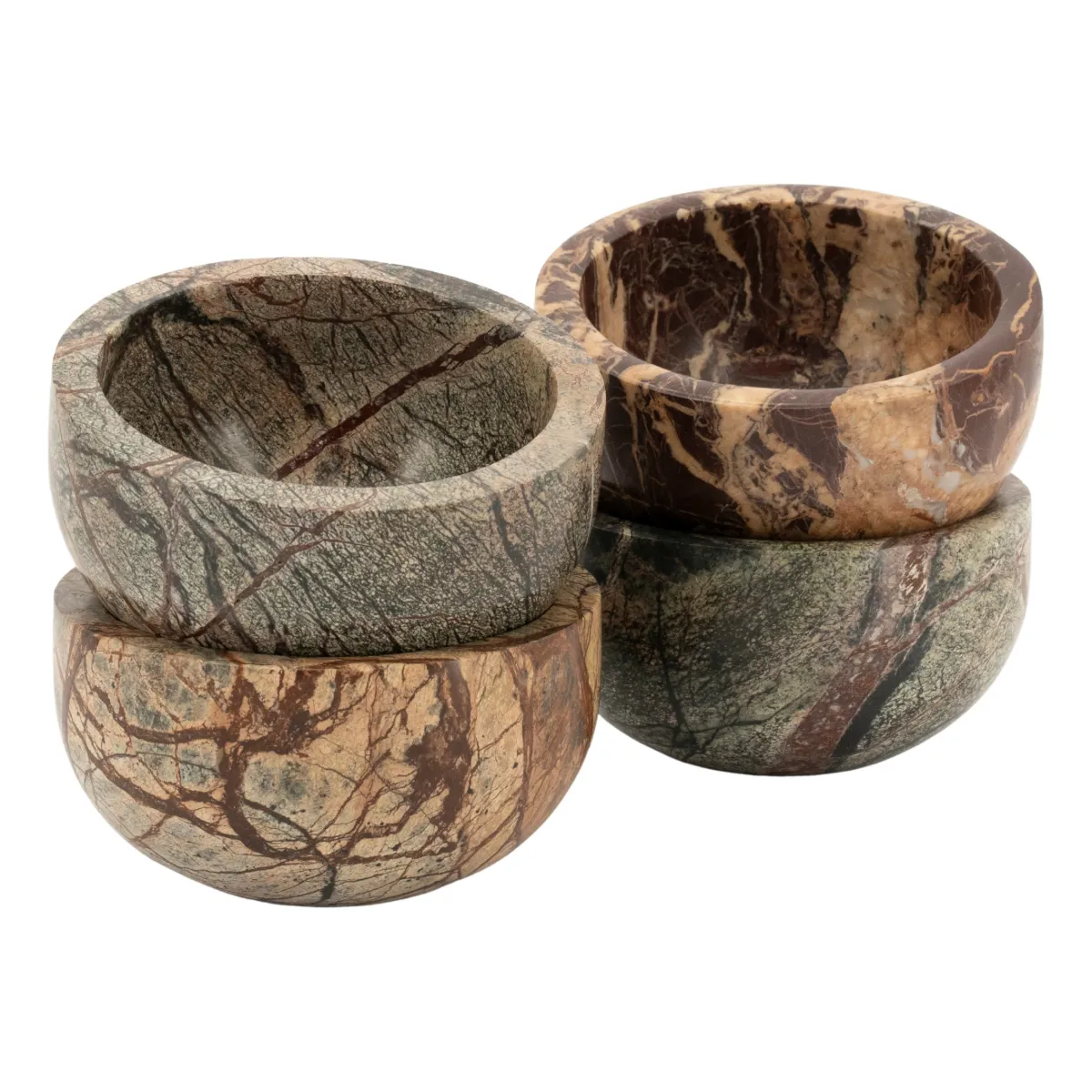 Kawa ( set of 4) 13,5x13,5x7 cm Marmor multicolour