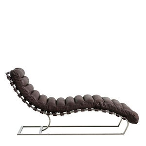 Cliff Chaiselongue aus Leder – Braun
