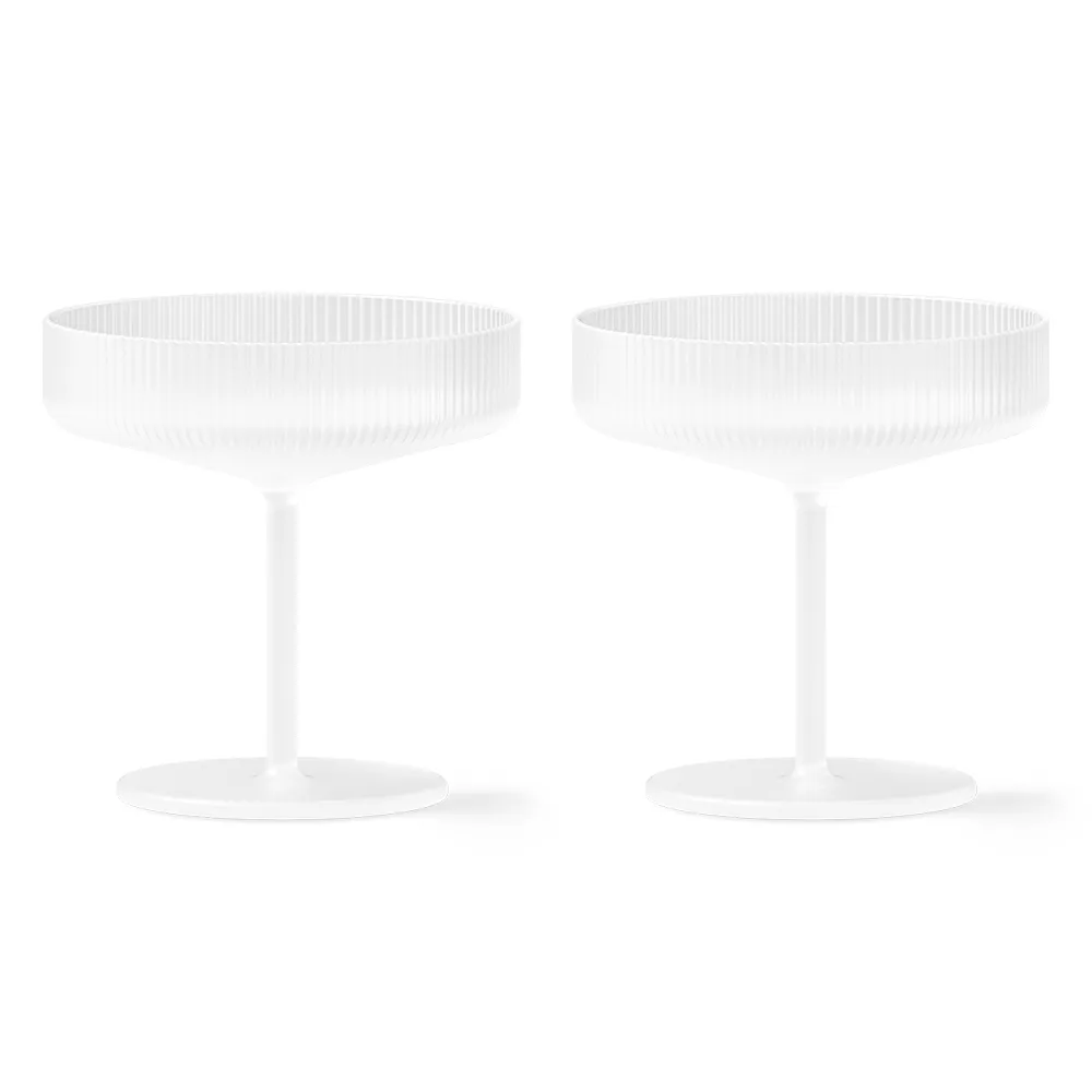 Ripple Champagnergläser 2 Stück - Frosted