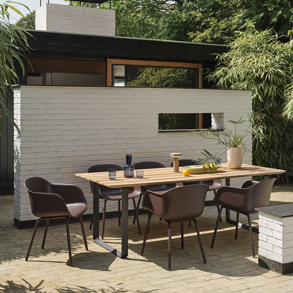 Fiber Outdoor Stuhl mit Armlehne Grey 