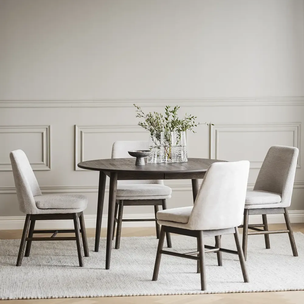 Tyler Esstisch Ø120-165 cm braune Eiche