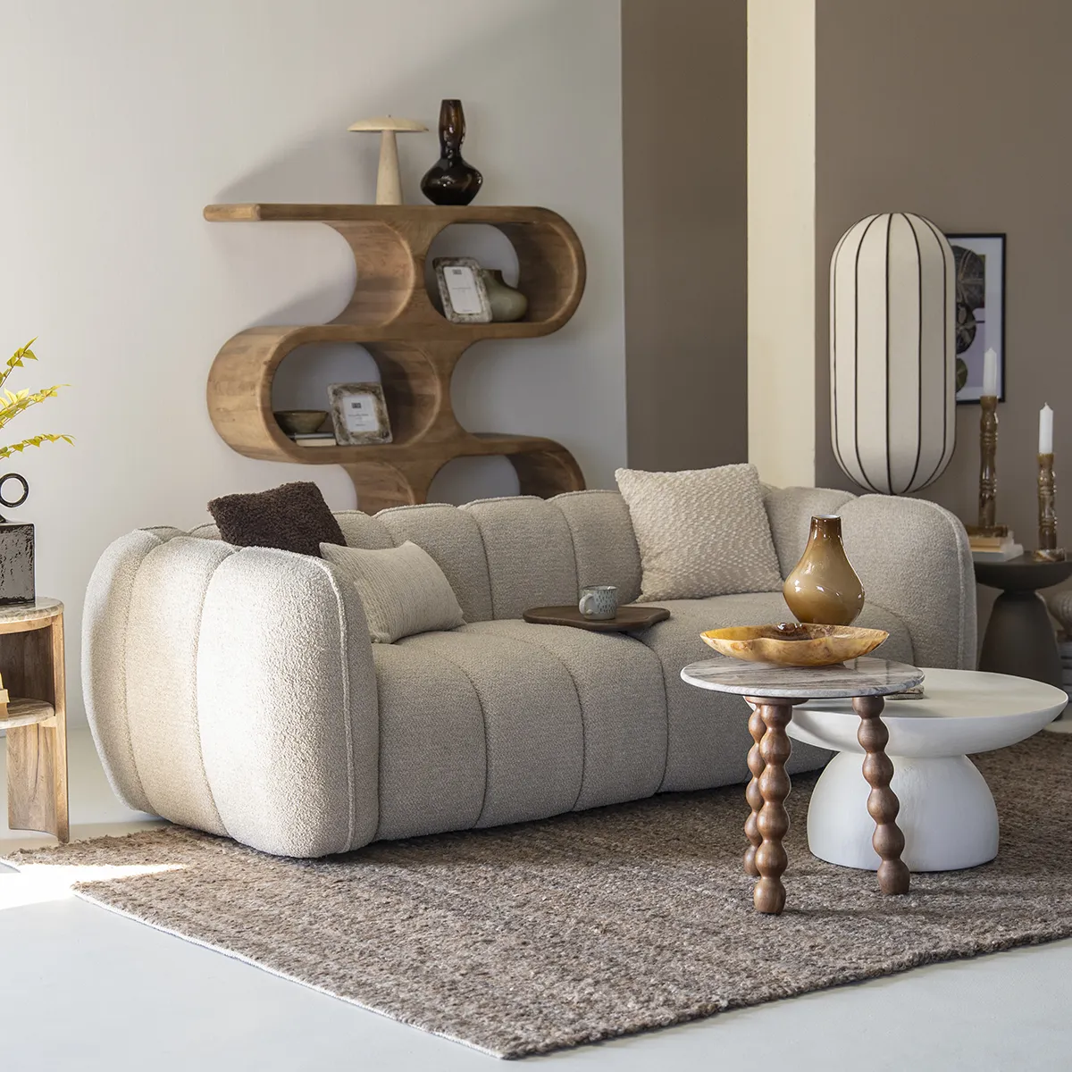 Sofa Cubetto (2,5-Sitzer) Taupe