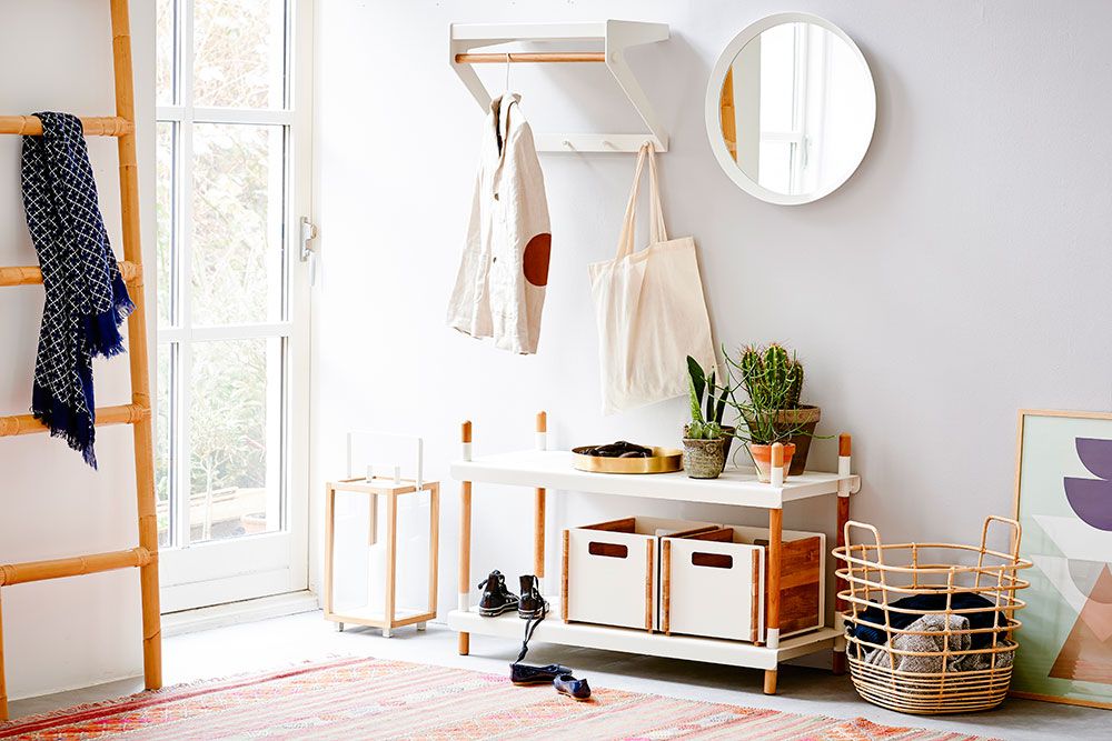 Copenhagen Kleiderbügel Lava Grau / Teak