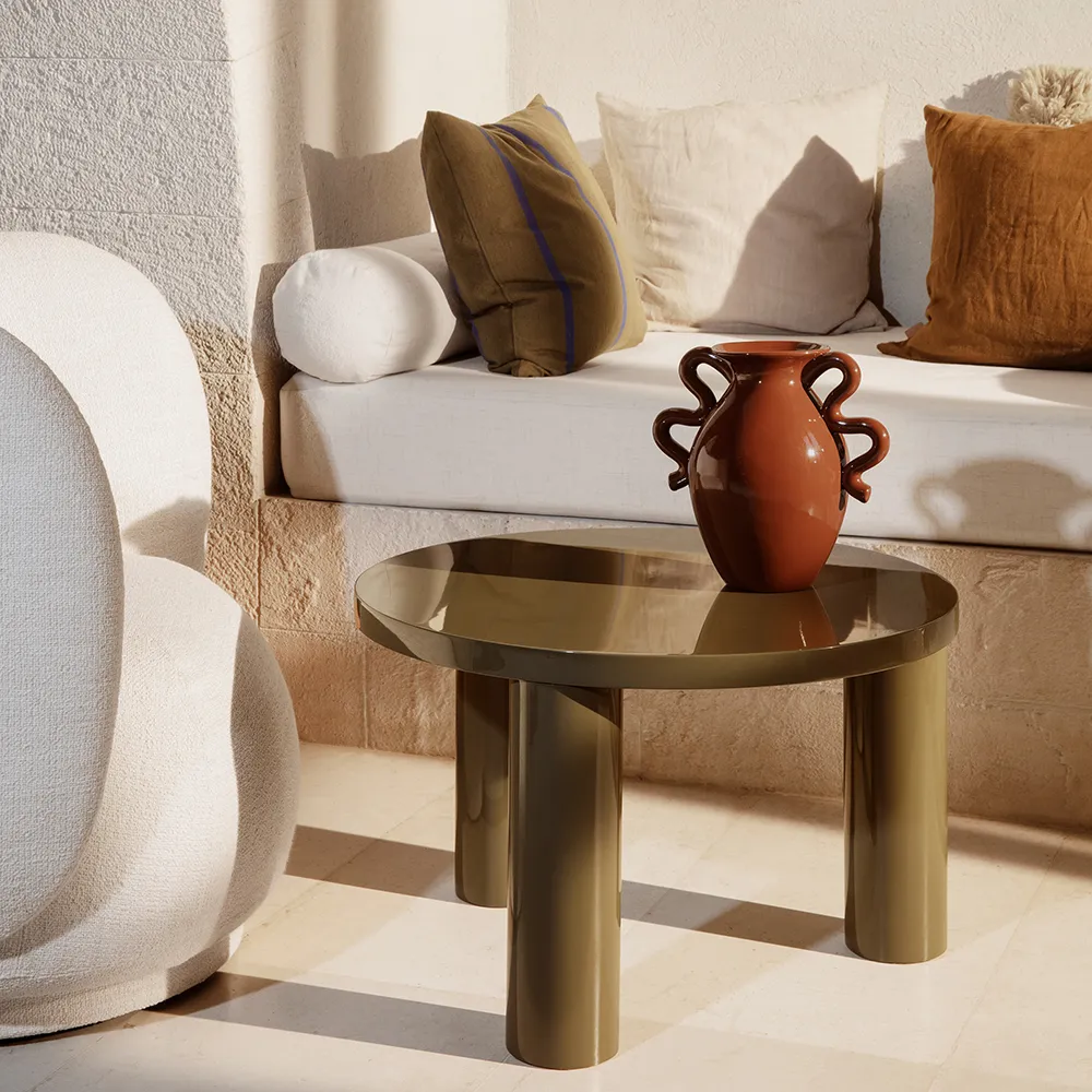 Post Couchtisch Ø65 cm - Olive