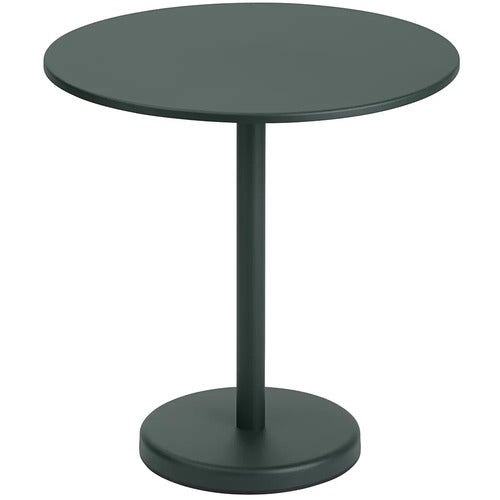 Linear Steel Bistrotisch Ø70 cm Dark Green