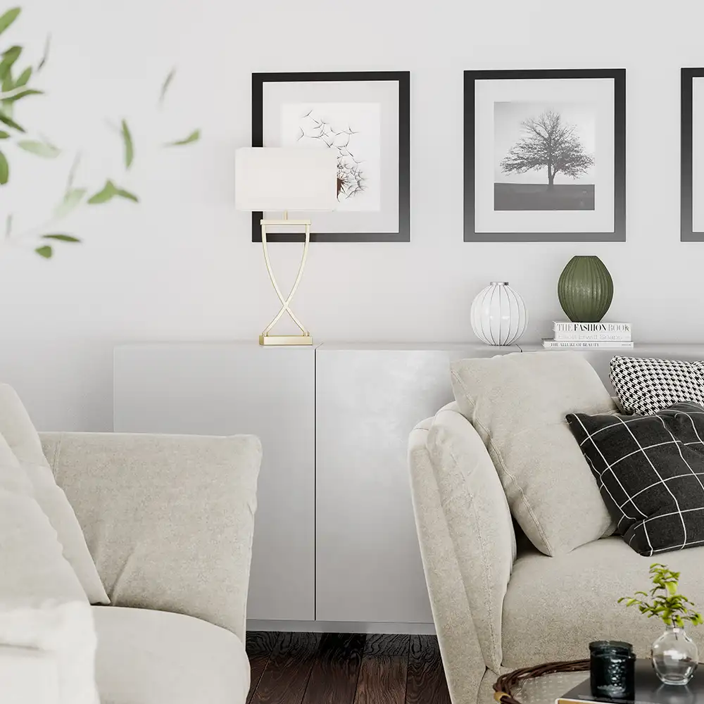 Omega Tischleuchte Messing 