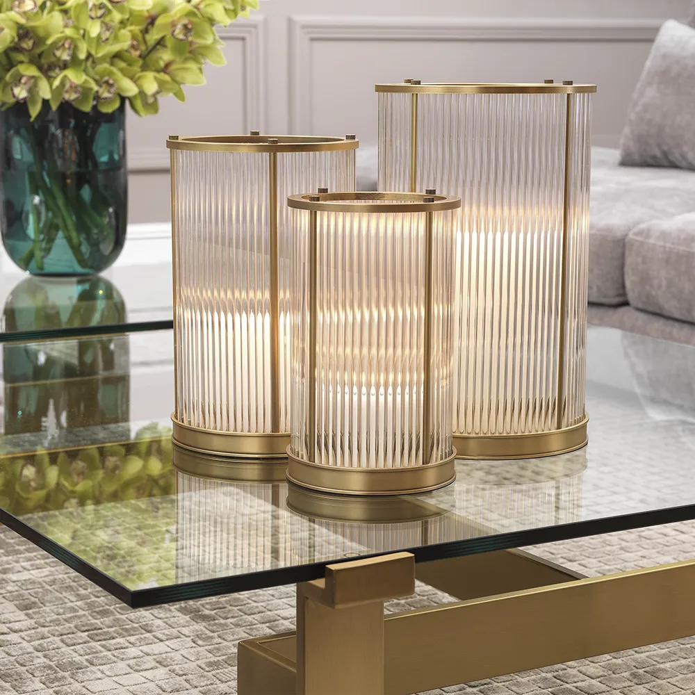 Hurricane Mayson L Antique Brass Windlicht