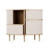 Audacious Highboard Schrank Eiche/White Sands