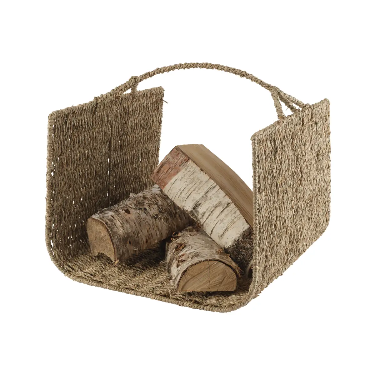 COLLECT Kaminholzkorb Natur L42 x B42 x H42 cm