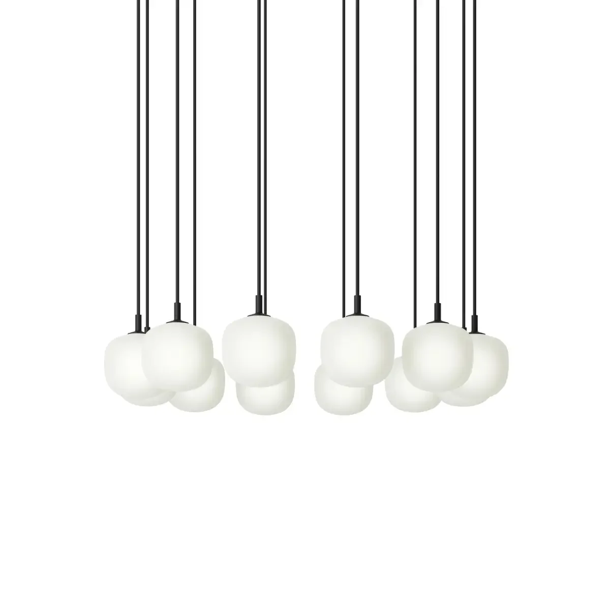 Rime Pendant Cluster - Ø12 - 12 - White / Black  