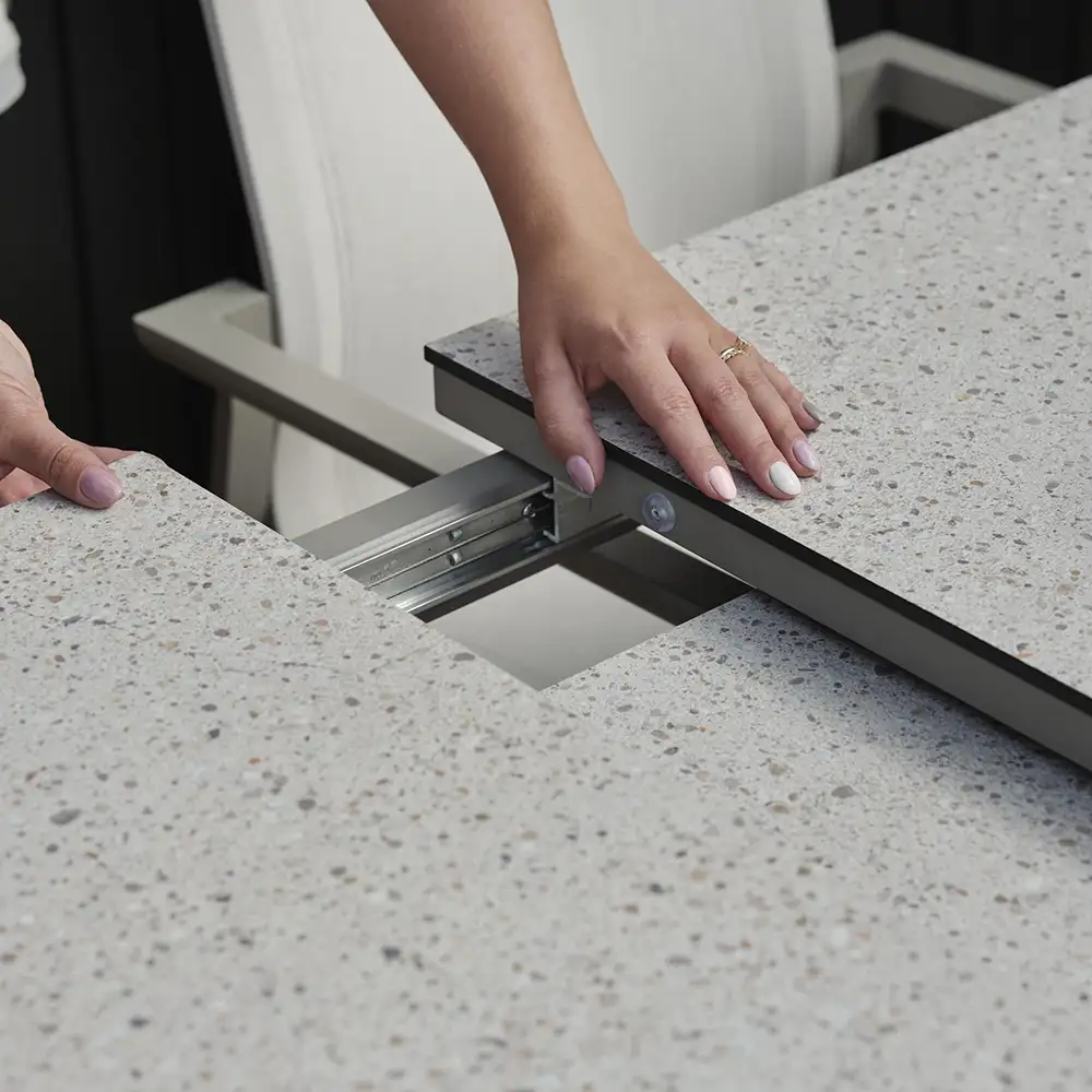 Hillmond Esstisch HPL 238/297x100 khaki/beige