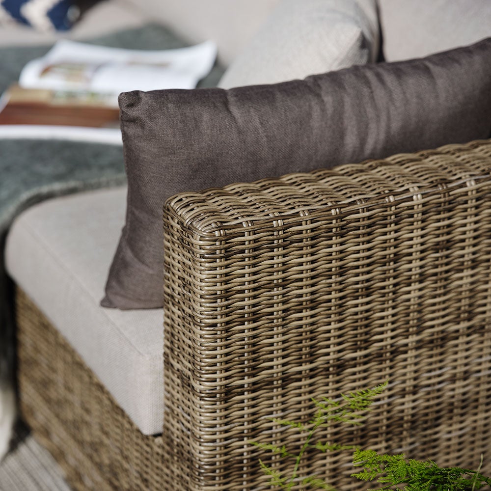 Ninja Endstücke h+v rustikales synthetisches Rattan inkl. wasserabweisender Polster