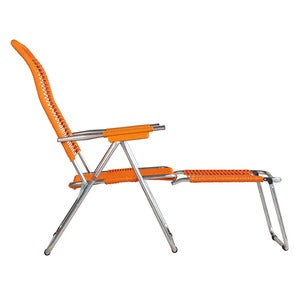 Spaghetti Sonnenliege orange Aluminium