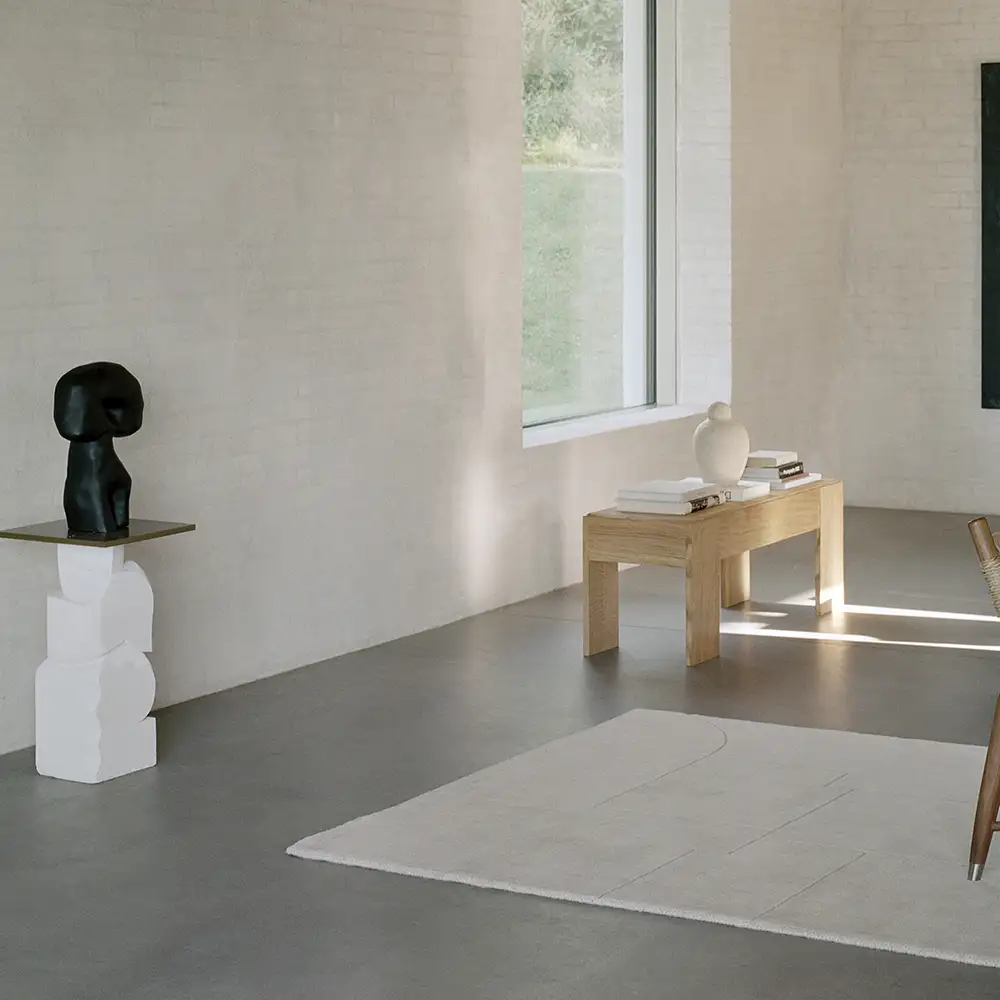 Geometric Maze Beige 140x200 teppich 