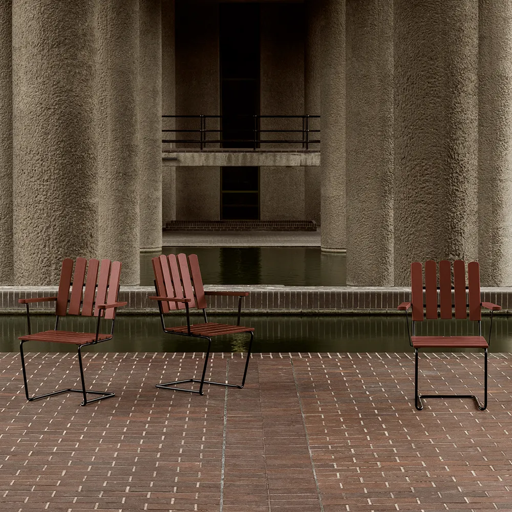 9A Tisch 100 cm Dunkelrot / Schwarz