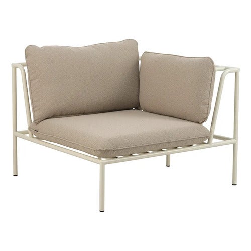 Collier Eckstück  Pearl white / Teddy beige