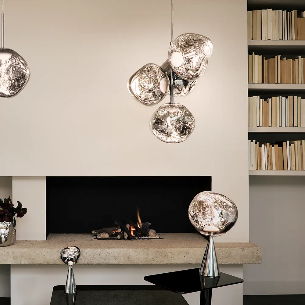 MeltTischlampe Silver/Silver LED