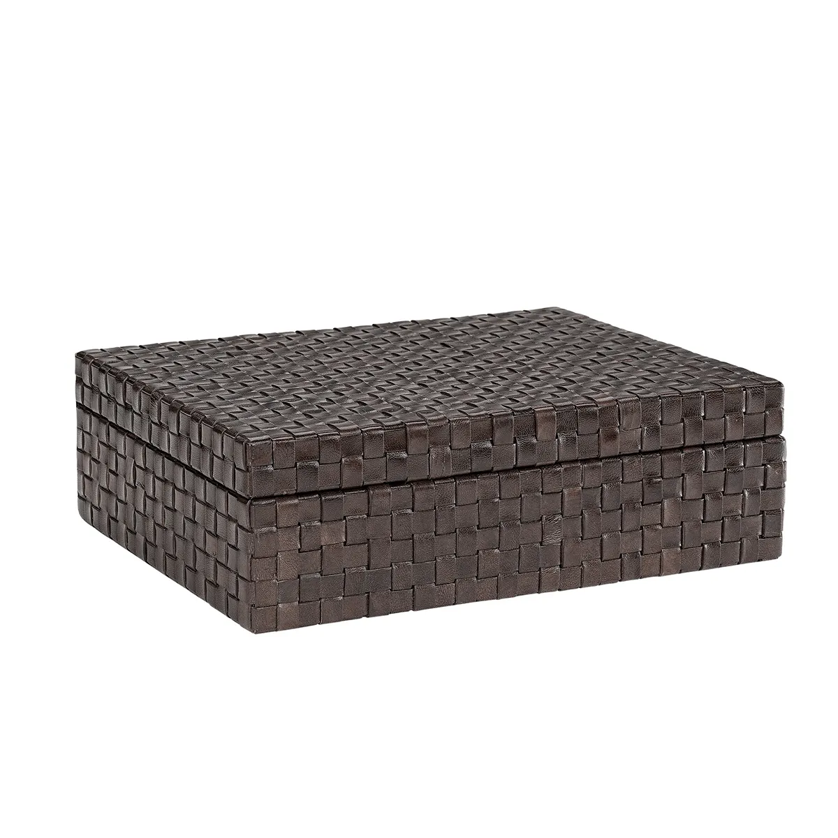 Aufbewahrungsbox aus Leder Fuego Deep brown