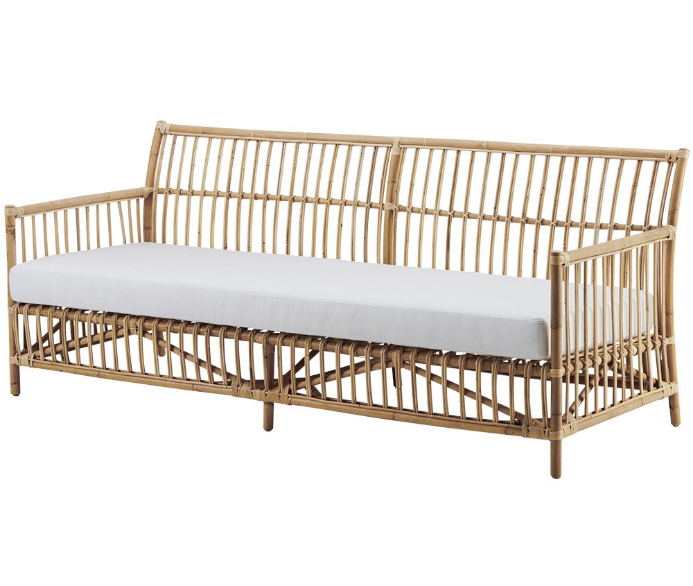 Caroline Rattan-Sofa Natur
