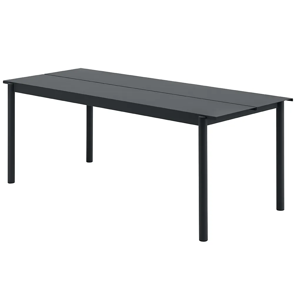 Linear Steel Esstisch 200X75 cm Anthracite Black 