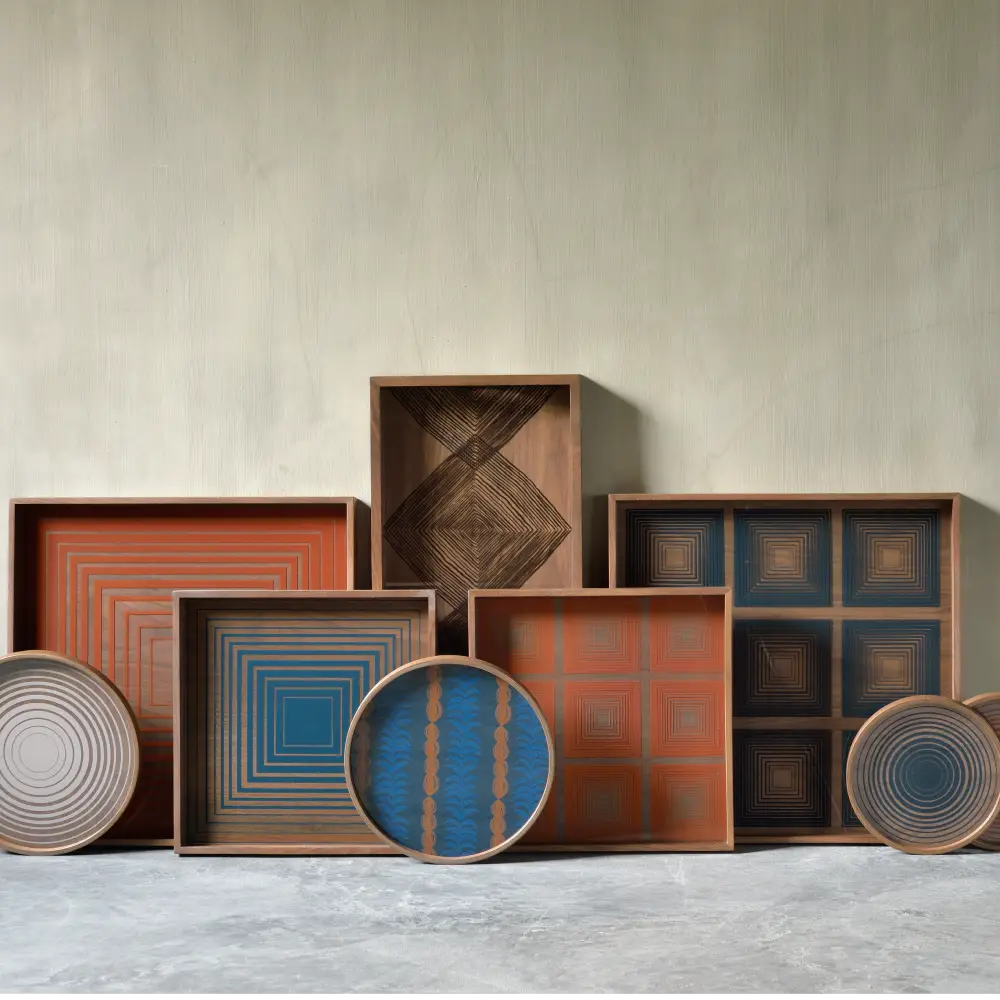 Squares tablett 38x38 cm pumpkin