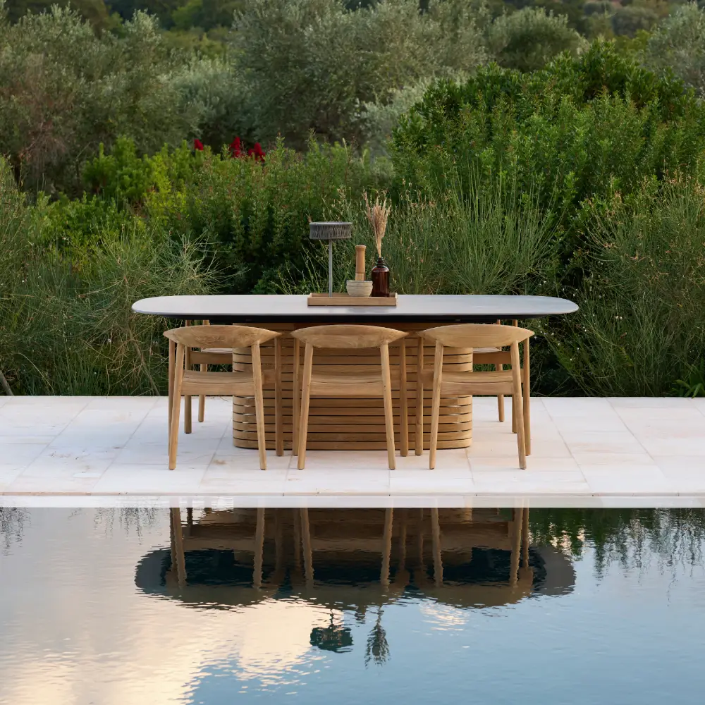 Majestic stuhl m/armlehne Teak