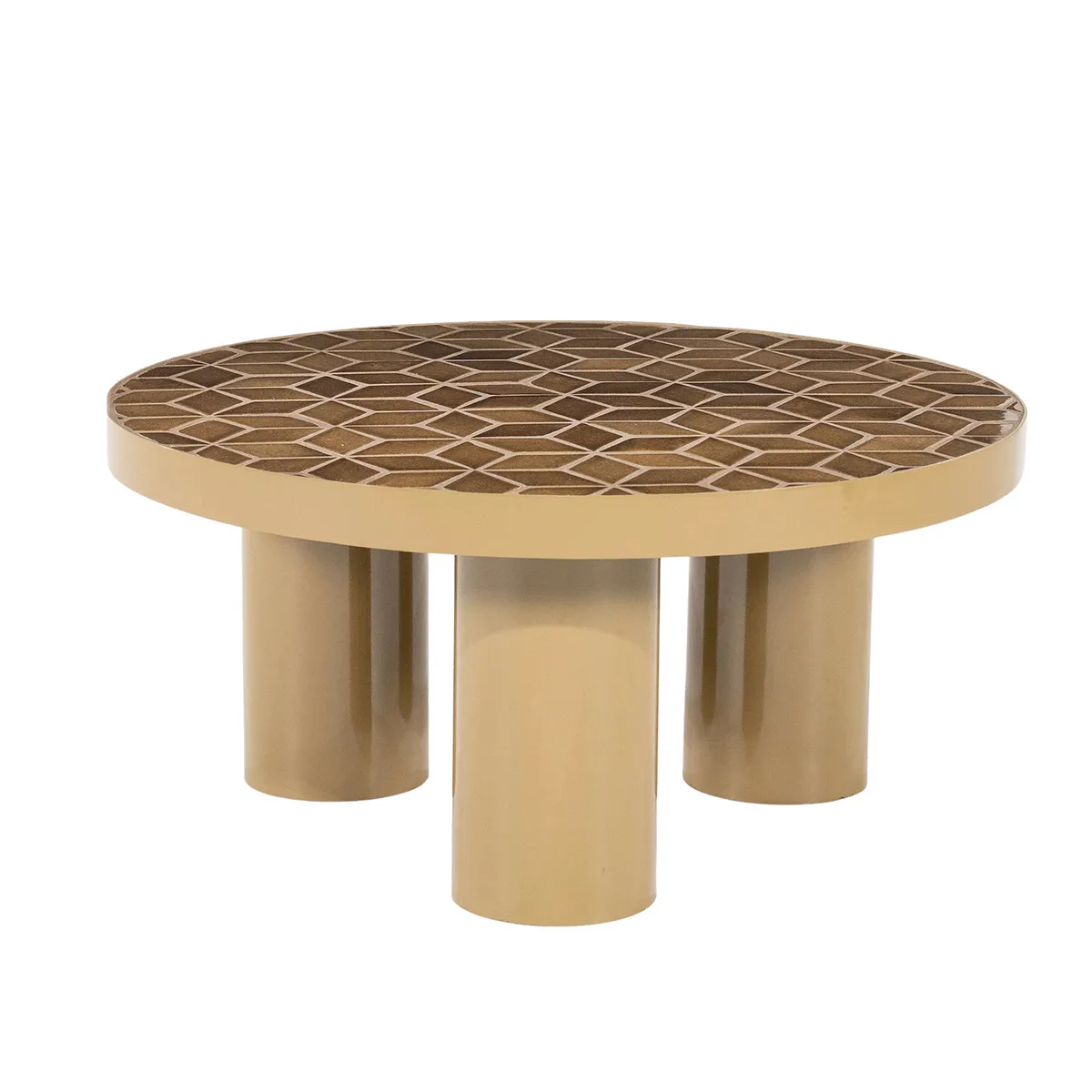 Couchtisch Patterna mit Mosaik-Tischplatte Brown