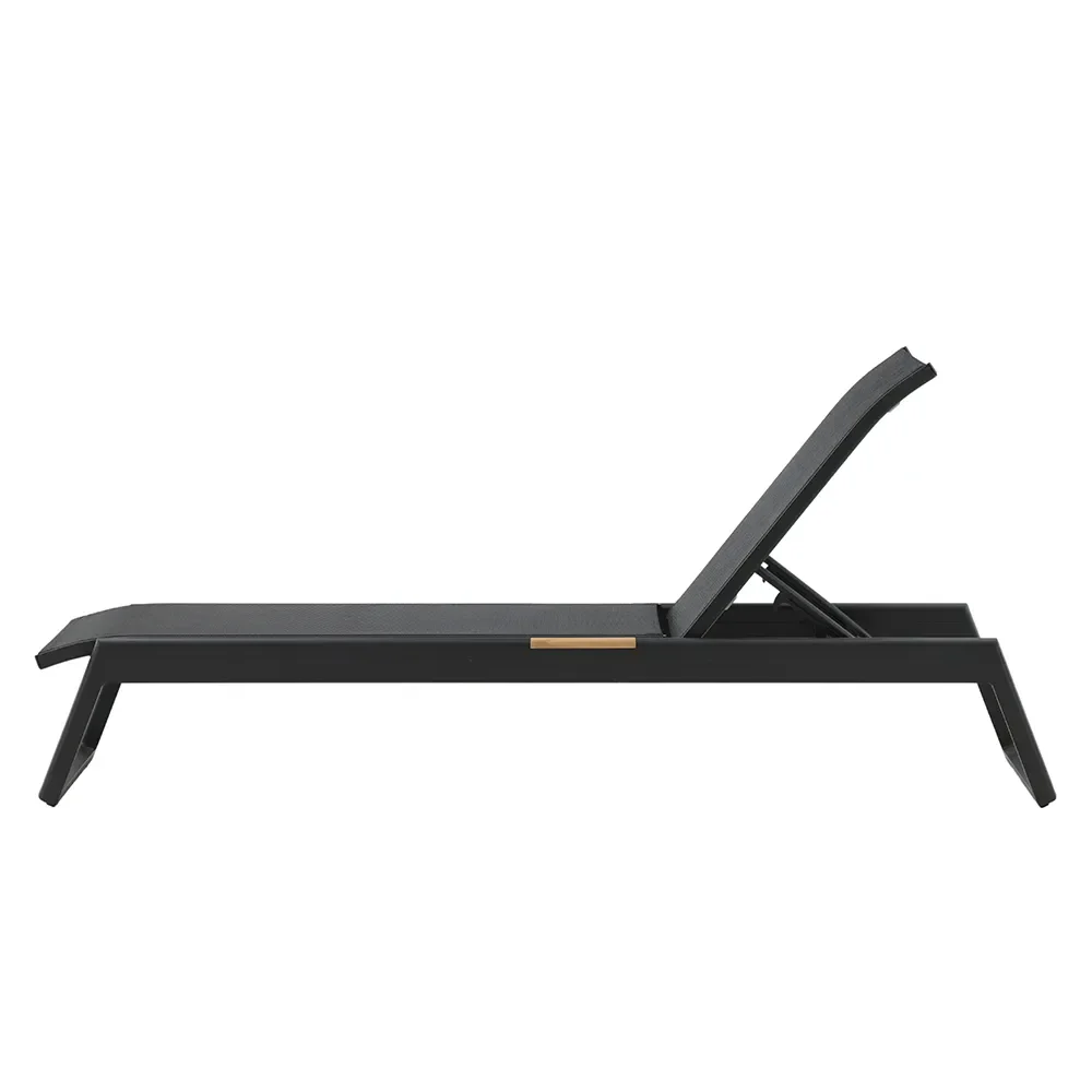 Mexico Sonnenliege Schwarz 2er-Pack 