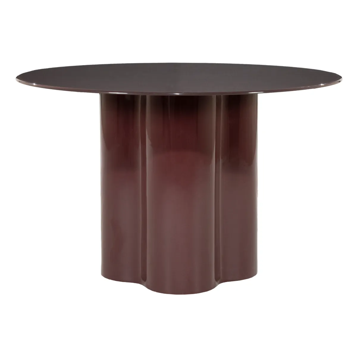 Dauphine 120x120x76 cm Glas & MDF Rot