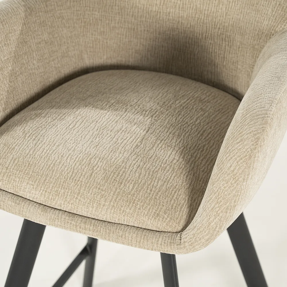 Bliss Barhocker mit Armlehnen - taupe 52x56,5x96,5 cm