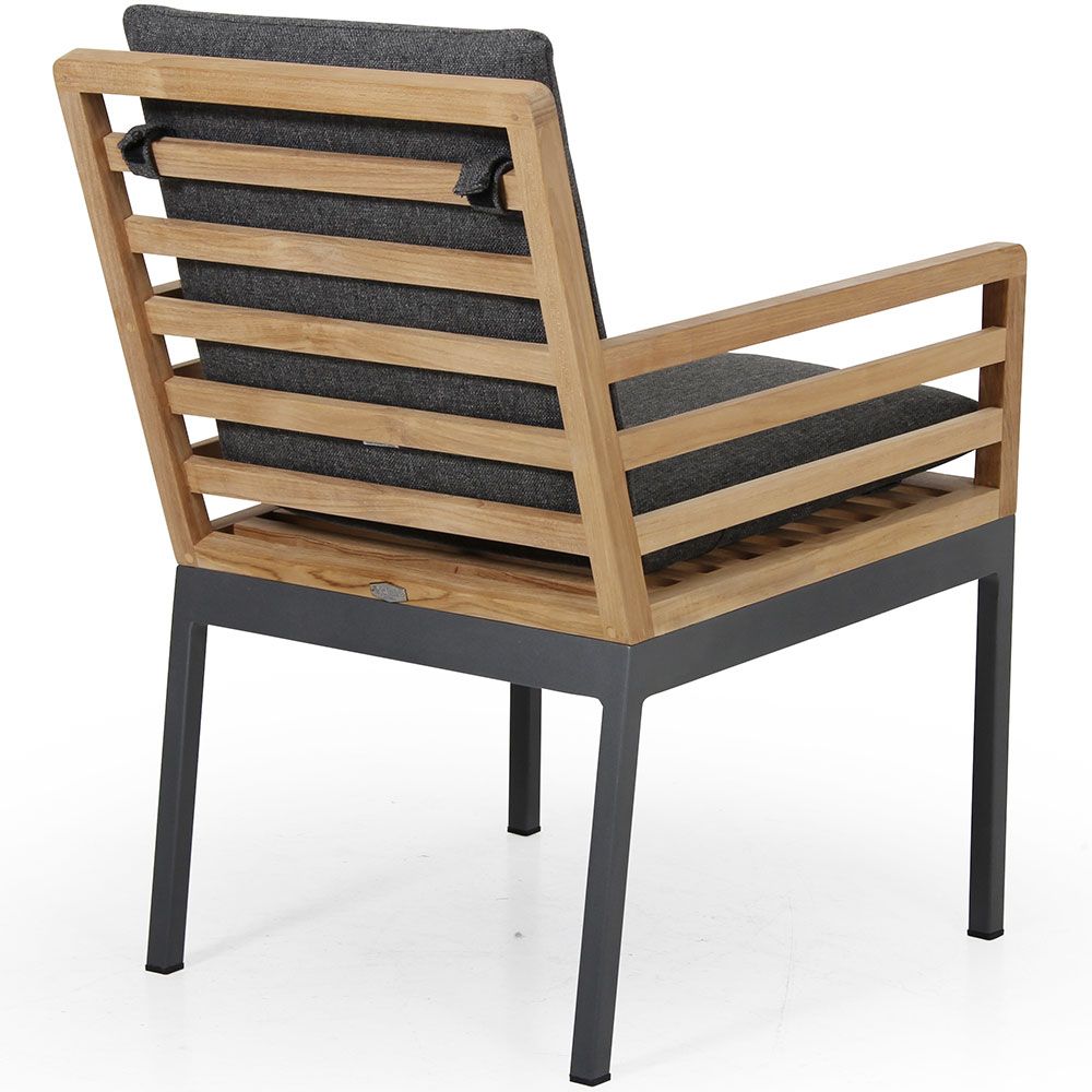 Zalongo Esszimmerstuhl grau / Teak