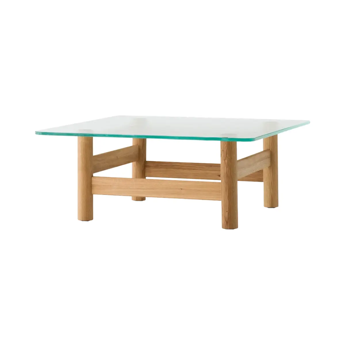  Brasilia Couchtisch Eiche/Glas