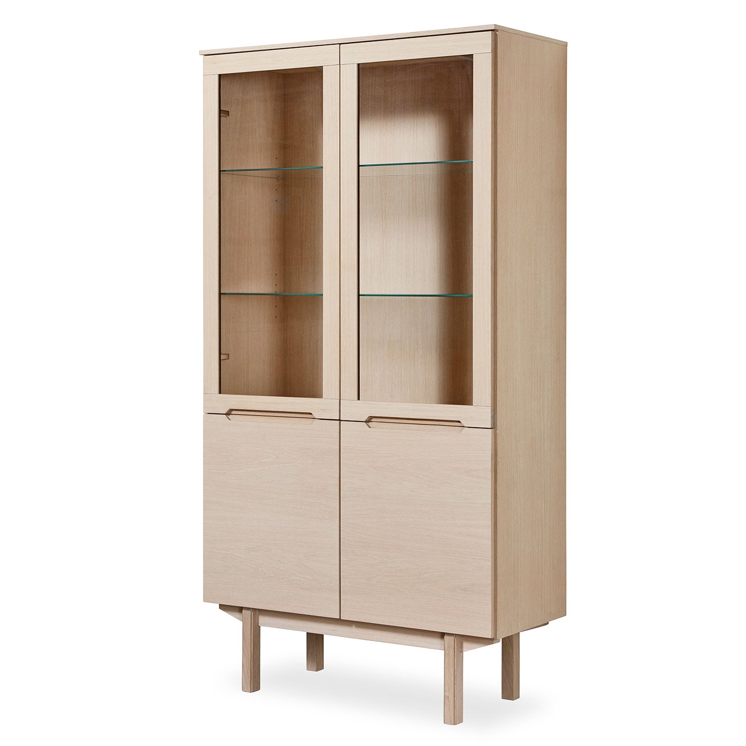 Sm307 Vitrinenschrank Eiche Lack 98X41X182Cm 