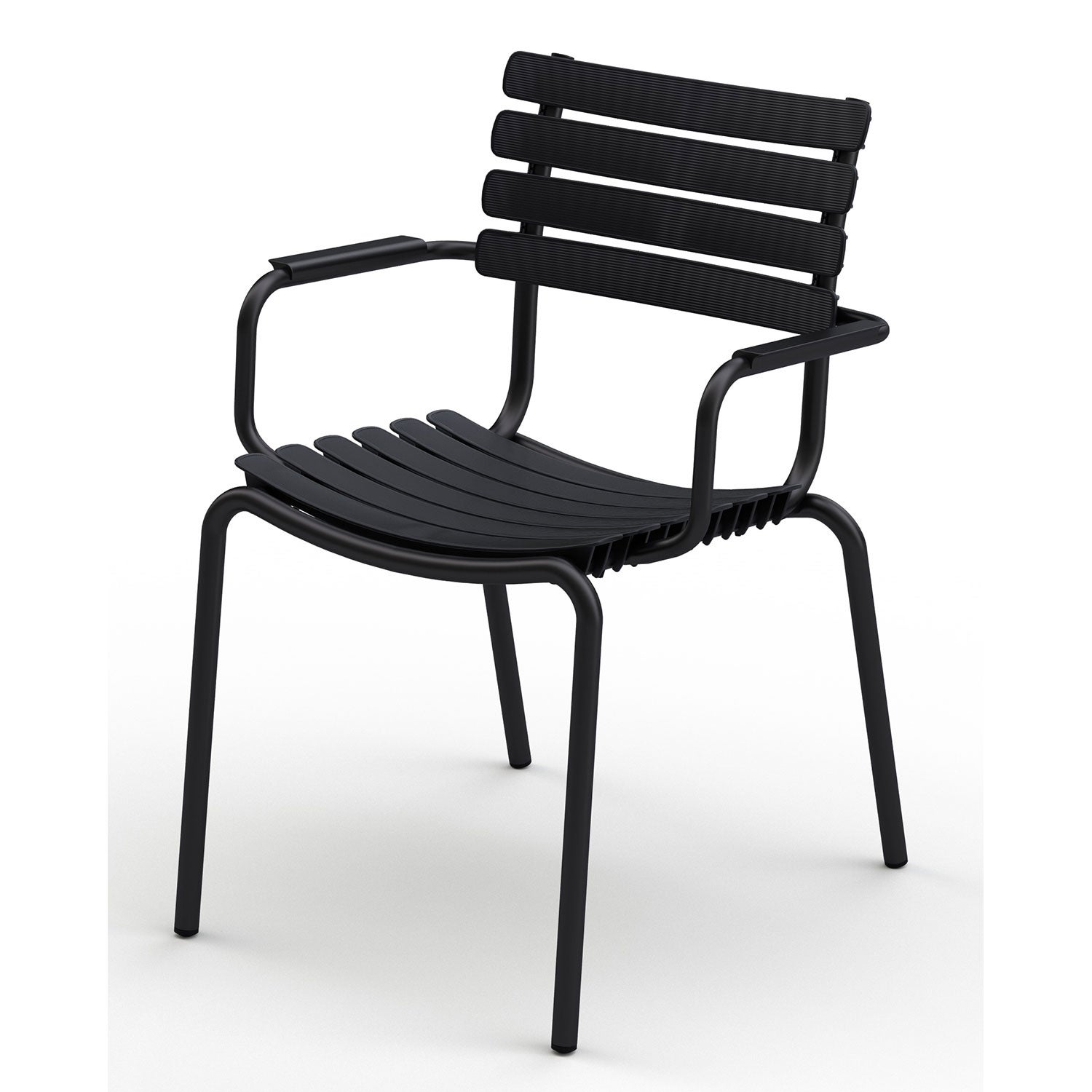 ReCLIPS Dining Chair Schwarz/Schwarz Aluminium
