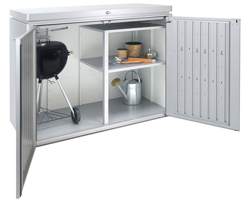 Highboard Aufbewahrungsbox 200cm silber Biohort