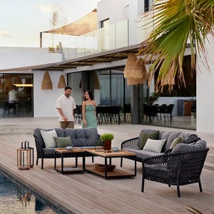 Ocean 2 Sitzer Sofa Dunkelgrau Soft Rope