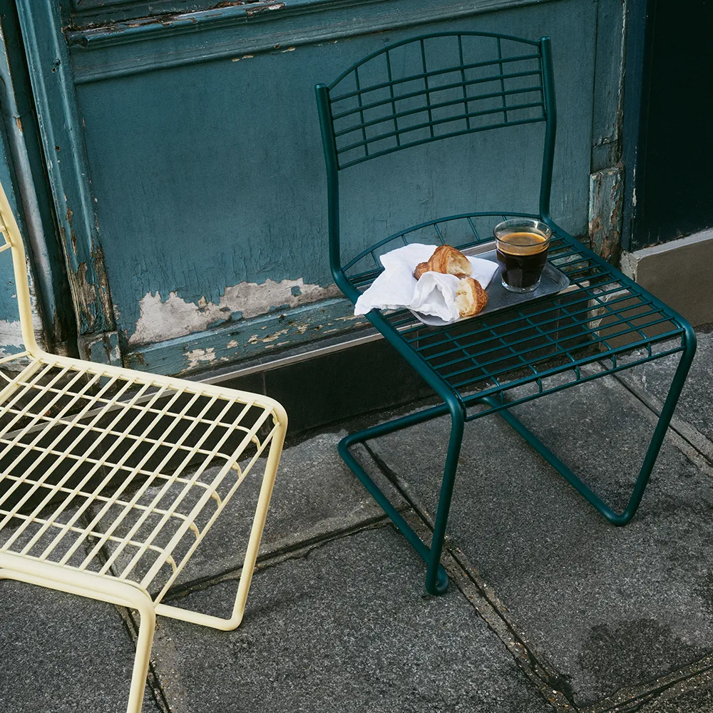 Stuhl High Tech Blue green