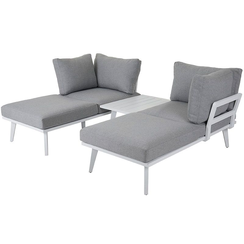 Villac Tagesbett weiß/grau