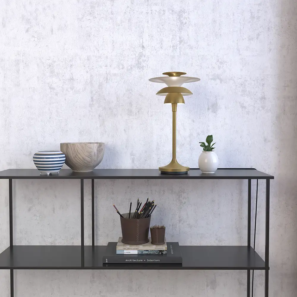 Picasso Tischleuchte 350 mm Messing antik