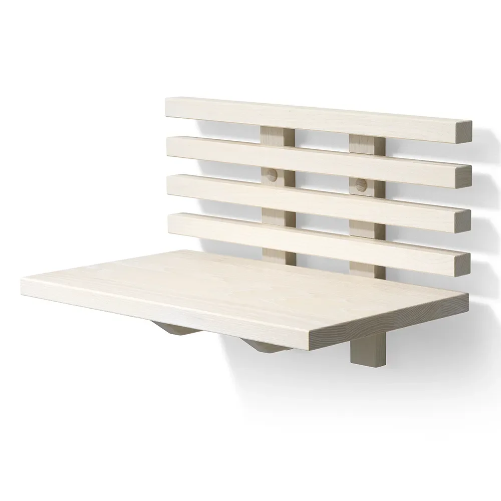 Zece Nachttisch Weiß geölte Esche