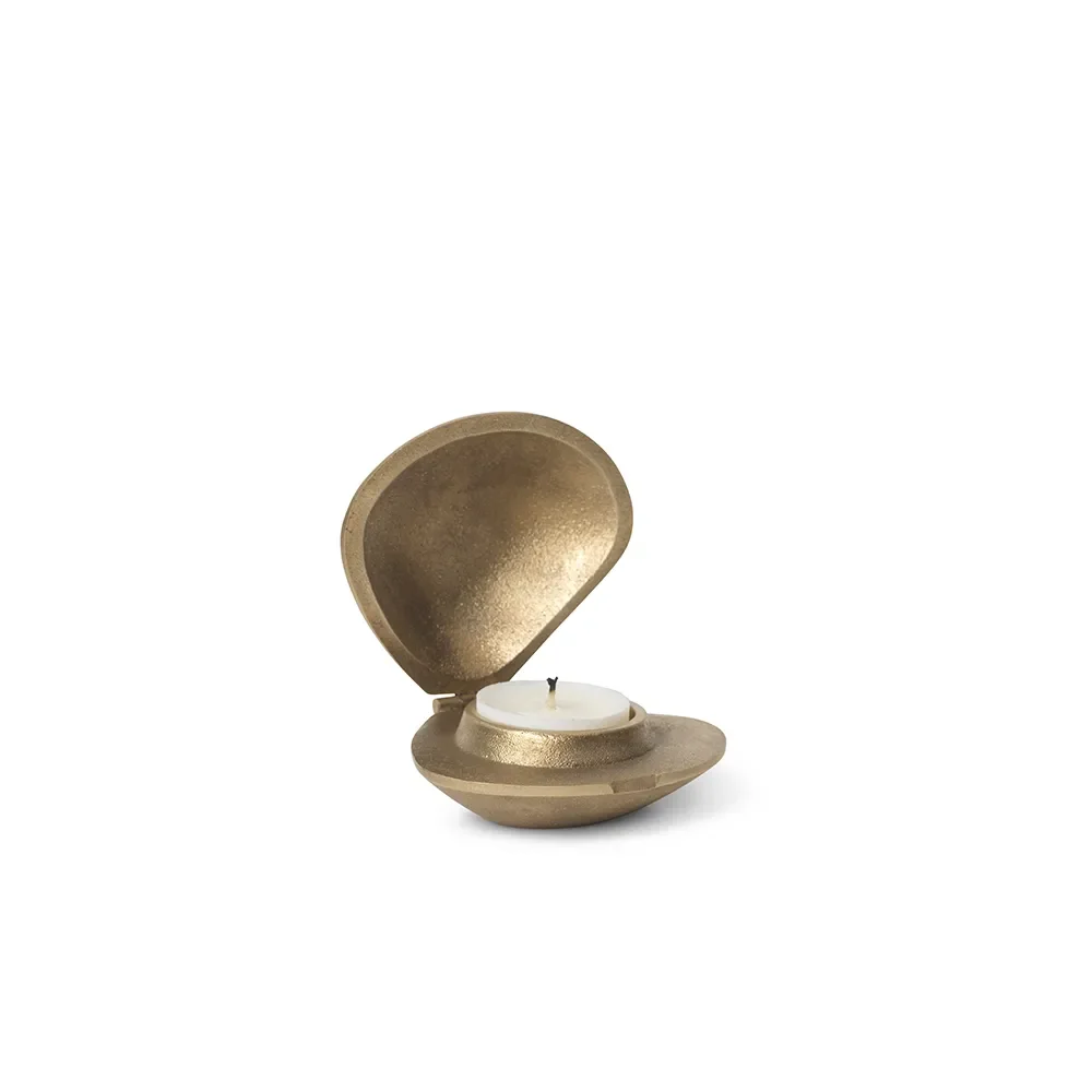 Ferm Living, Kerzenhalter Clam i messing