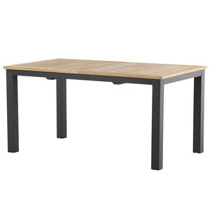 Panama Esstisch 152-210x90 cm Schwarz/Teak