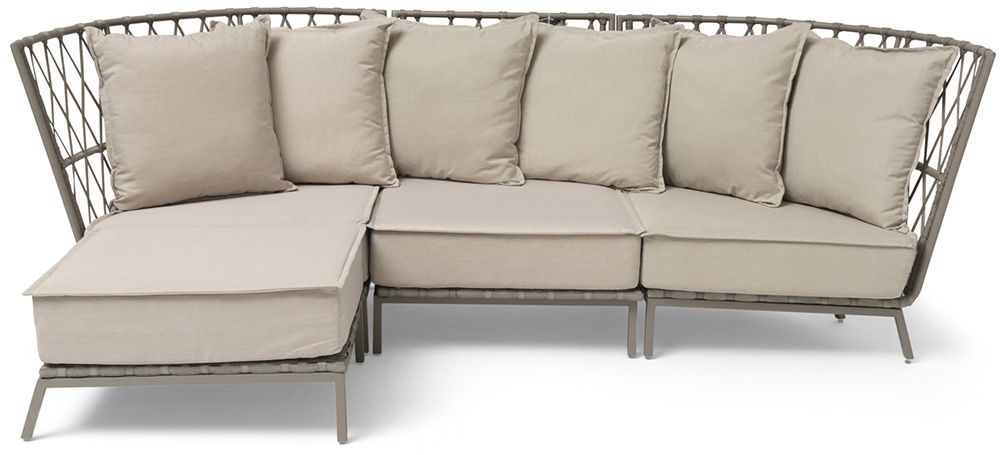 Jet Set Fußhocker Beige 