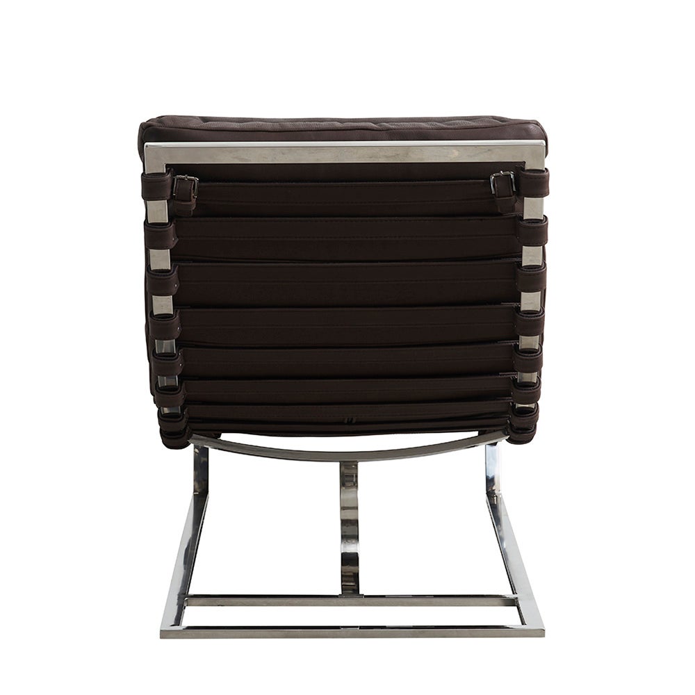 Cliff Chaiselongue aus Leder – Braun